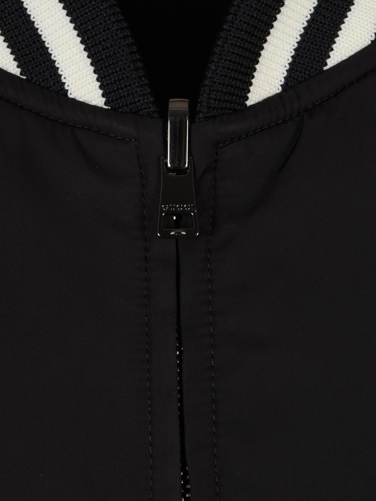 GUCCI Black Nylon Bomber Jacket for Men