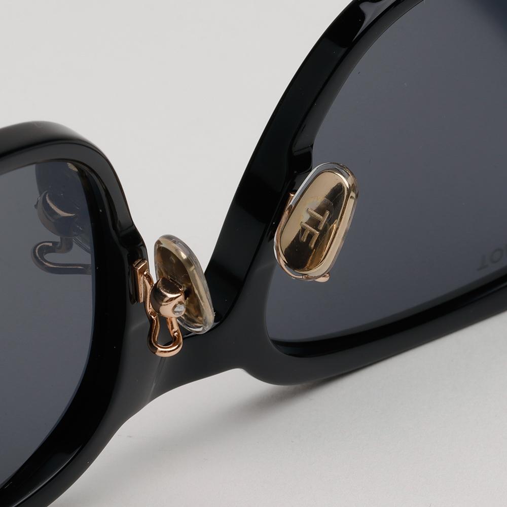 TOM FORD Asian Fit Square Acetate Sunglasses Unisex Black TF1135K 01A
