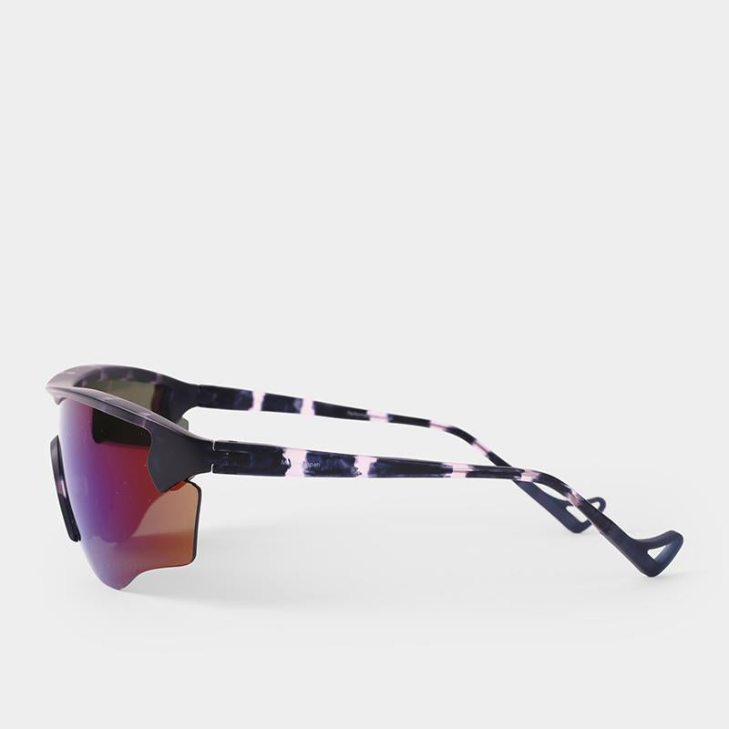 District Vision Junya Racer Unisex Sunglas DVG003 Navy Pink Mosaic D Blue Mirror