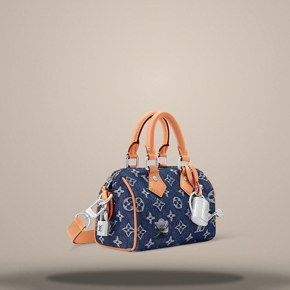 Louis Vuitton Speedy 18 Bandoulière Blue Crossbody Bag M27557