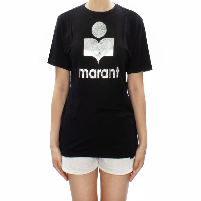 Isabel Marant Zewel Logo Black Cotton T-Shirt