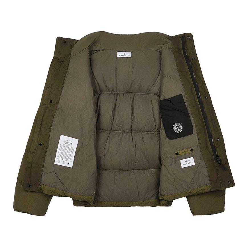 STONE ISLAND Crinkle Reps NY Down Jacket Men FW26 Green