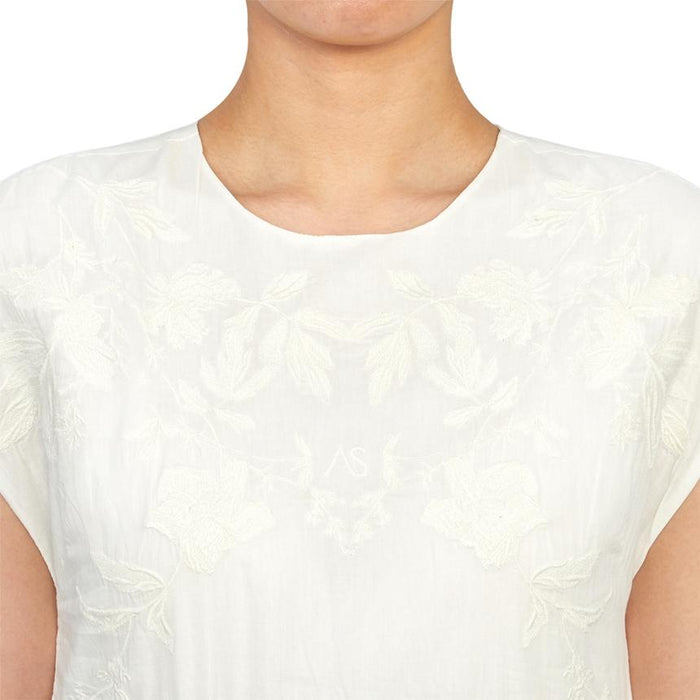 ALLSAINTS Off White Sleeveless Midi Dress