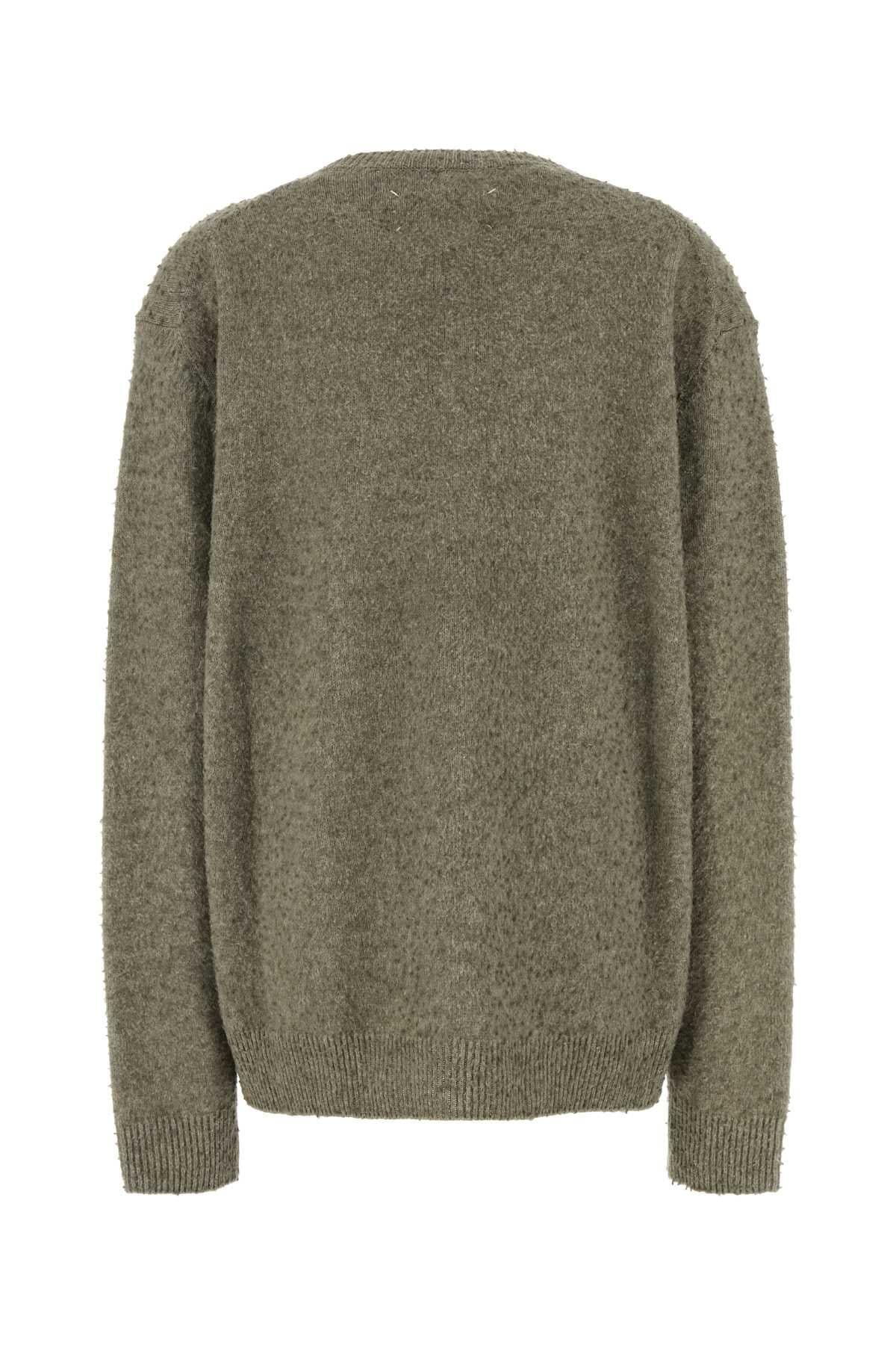 Maison Margiela Wool Blend Round Neck Knit Sweater for Women