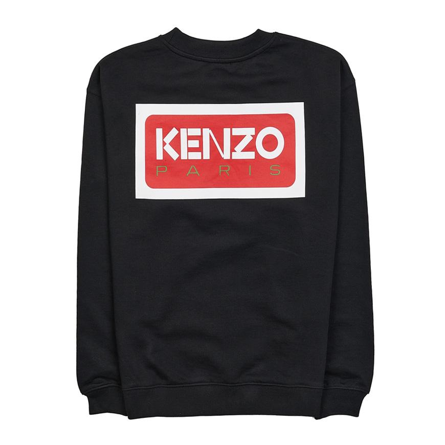 KENZO Women’s Logo Print Sweatshirt Black Cotton