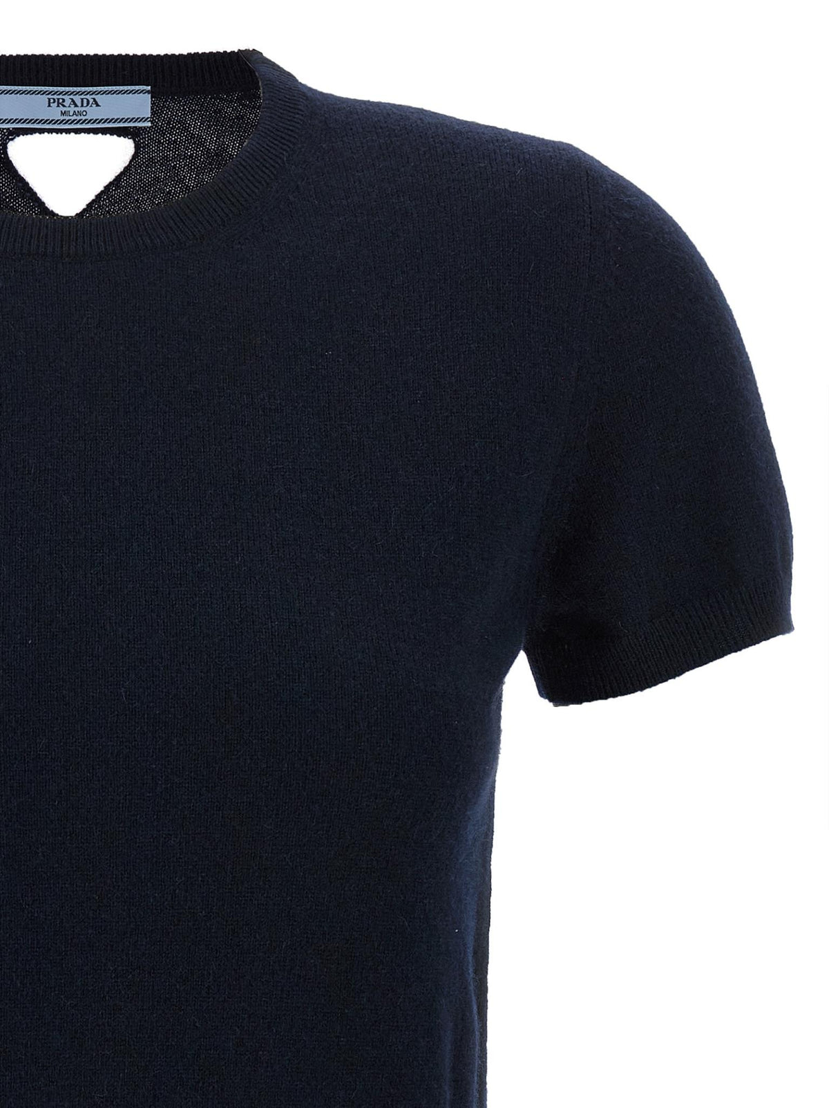 PRADA Short Sleeve T-Shirt Black Cotton Women’s Top