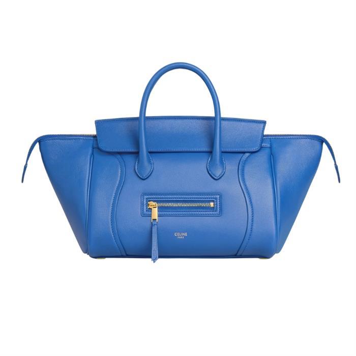 CELINE Small New Luggage Supple Shiny Lambskin Shoulder Bag