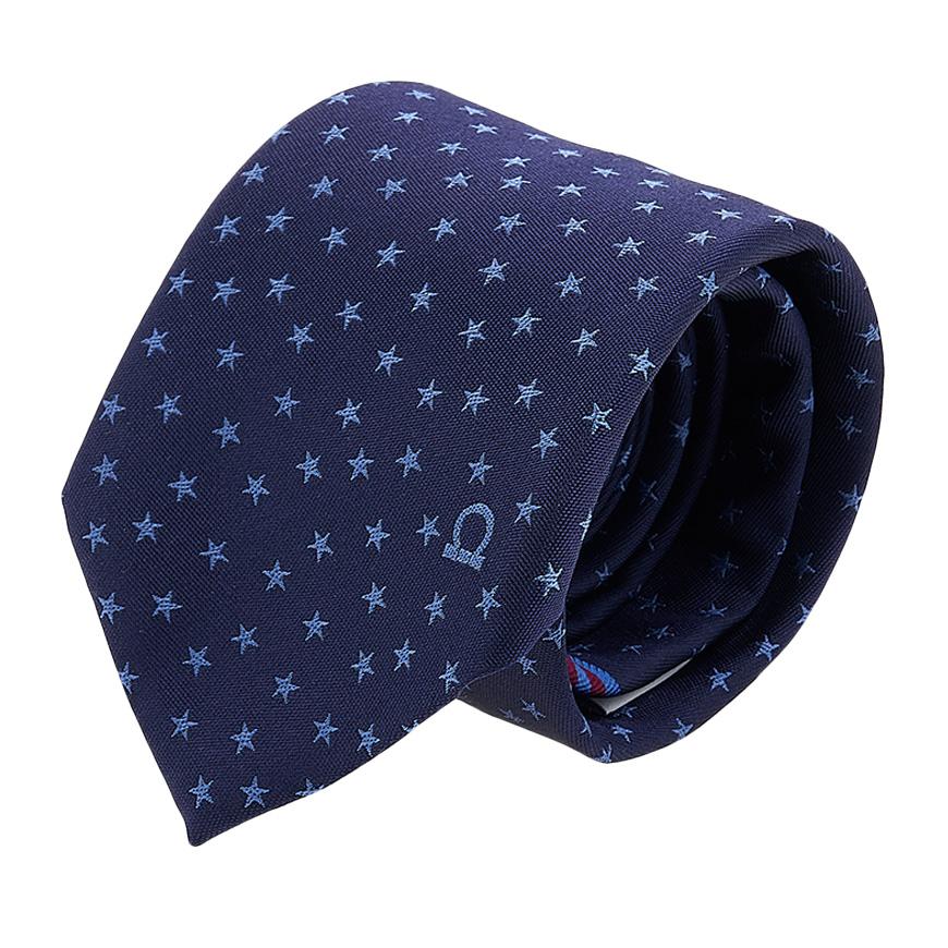 Ferragamo Men’s Star Pattern Silk Tie 35 0917 F NAVY 0762317