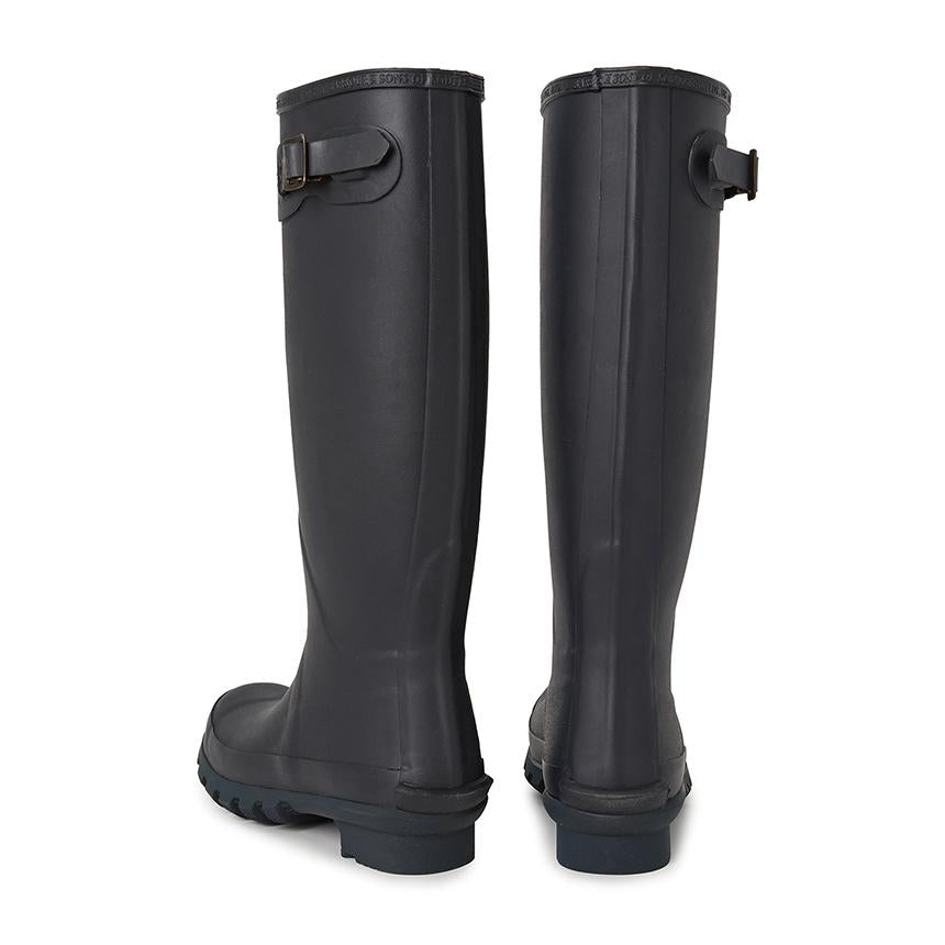 Barbour Beadnell Wellington Women’s Long Rain Boots Navy Rubber