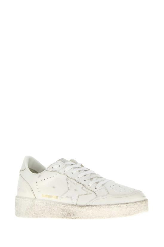 GOLDEN GOOSE White Leather Low-Top Sneakers for Men GMF00804 F007322