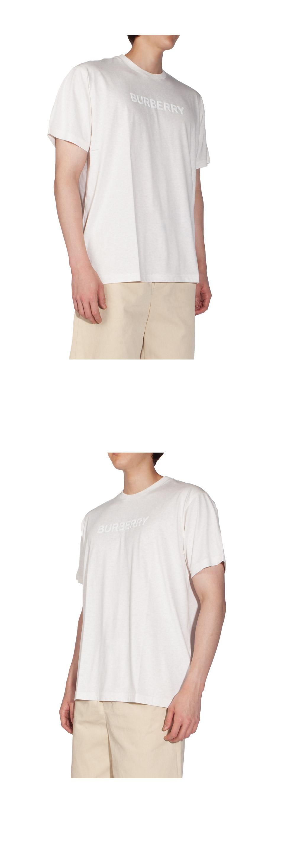 BURBERRY Logo Print Cotton Jersey Short Sleeve T-Shirt