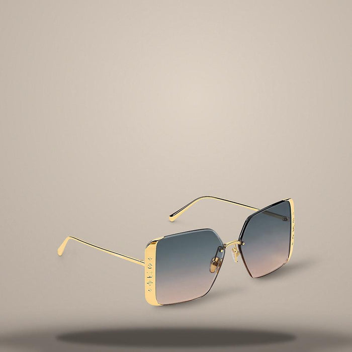 Louis Vuitton LV Moon Gold Metal Square Men's Sunglasses
