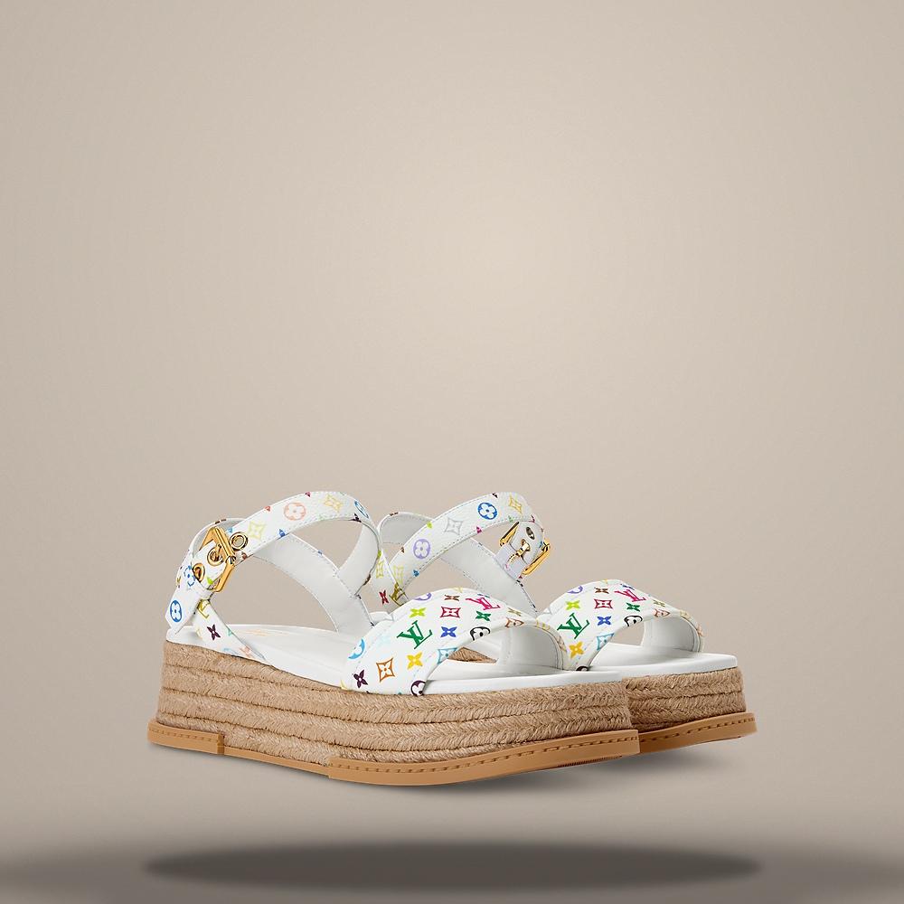 Louis Vuitton LV x TM Maya White Platform Men's Sandals 1AJM81