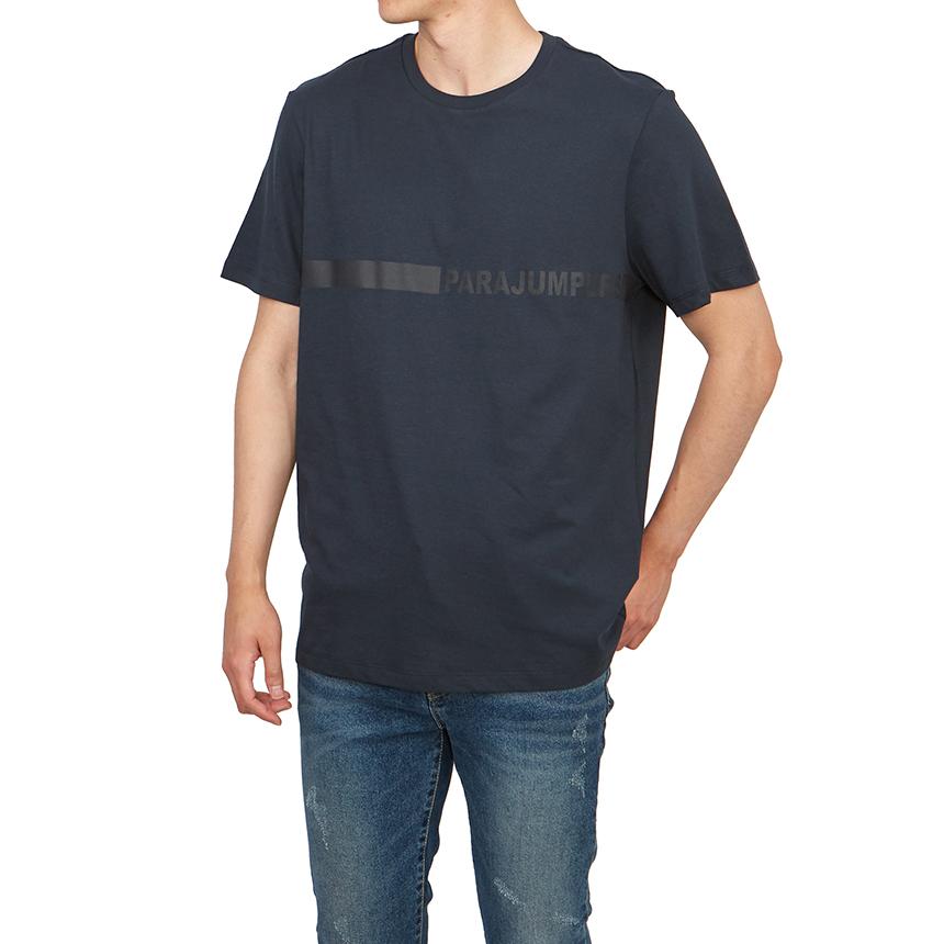 Parajumpers Men’s Short Sleeve T-Shirt Blue Navy Cotton