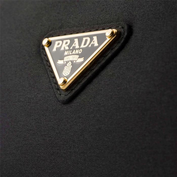 PRADA Satin Mini Shoulder Bag Black
