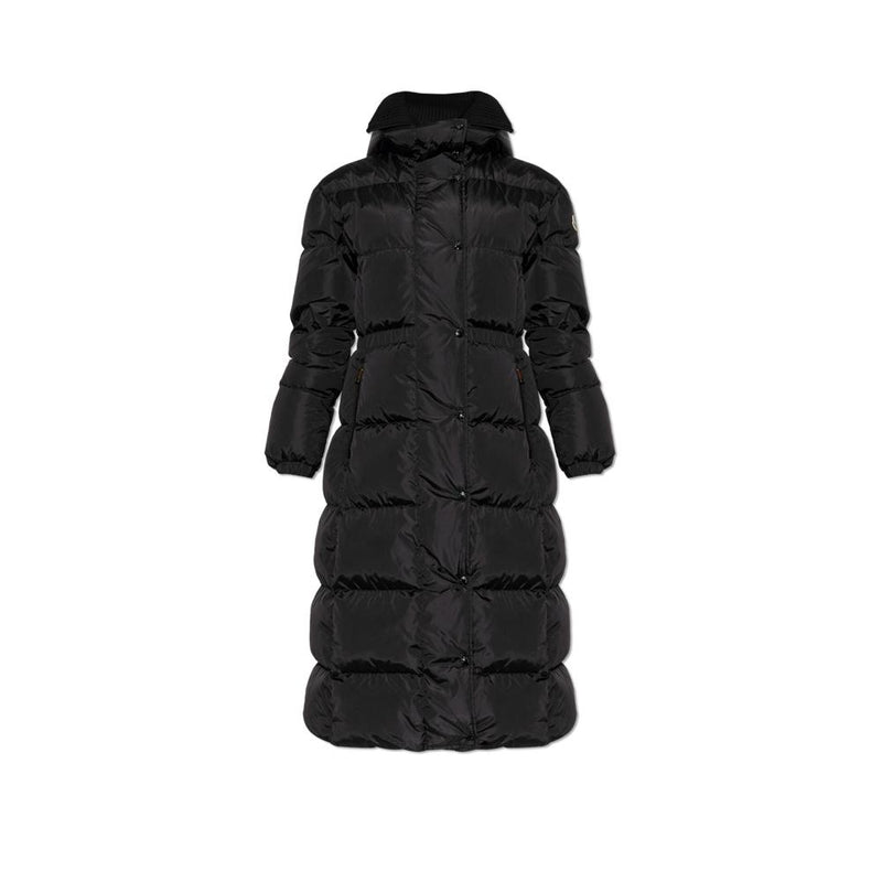 Moncler Black CHAMER Logo Patch Long Down Puffer Jacket 1C000 22 539ZD 999