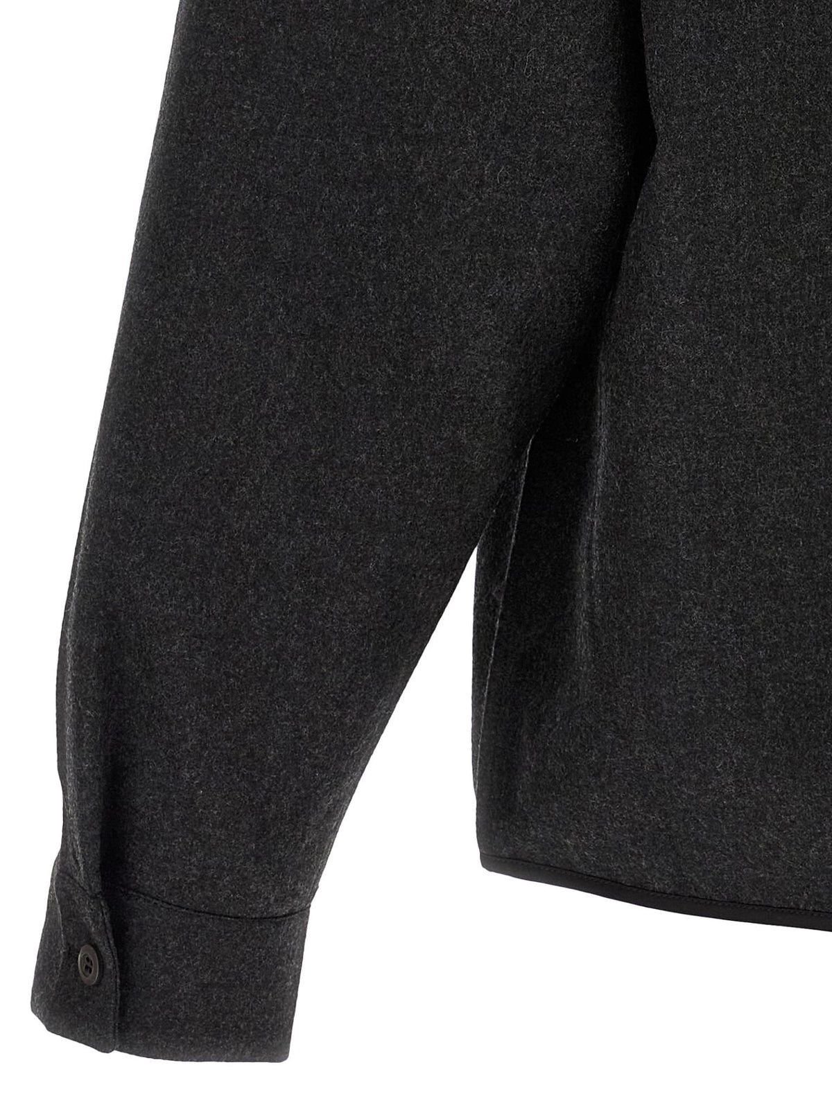 PRADA Black Wool Zip-Up Knit Jacket