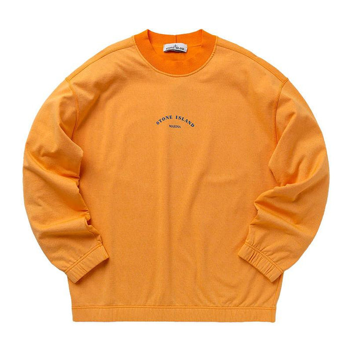 STONE ISLAND Marina Logo Print Sweatshirt Navy Men’s