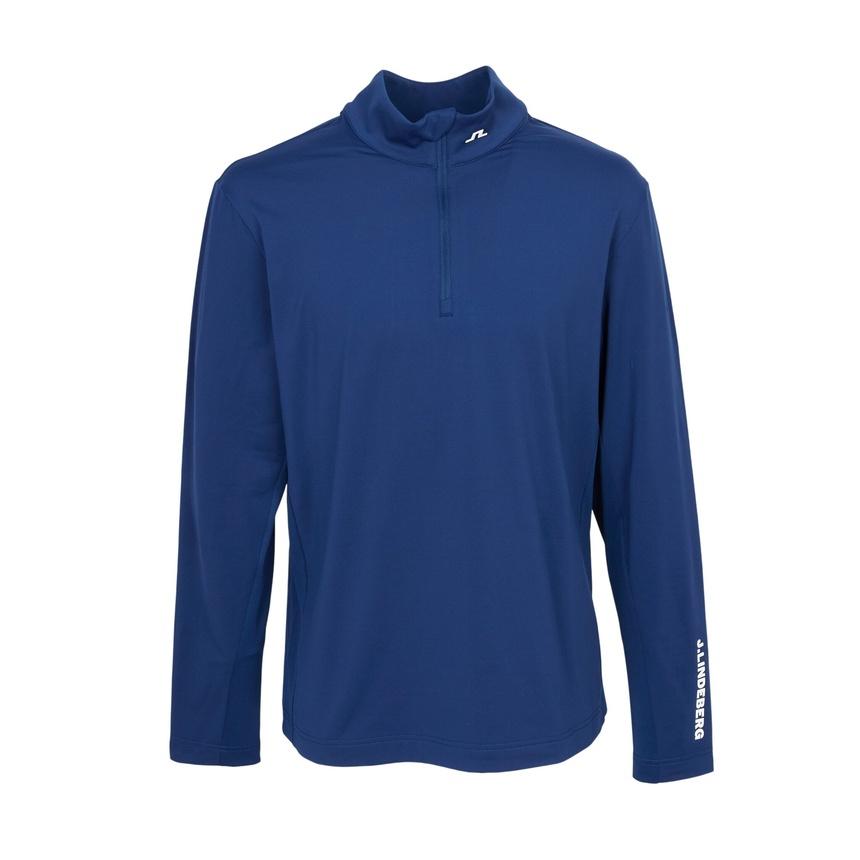 J LINDEBERG Men’s Golf Fleece Half-Zip Long Sleeve T-Shirt Navy