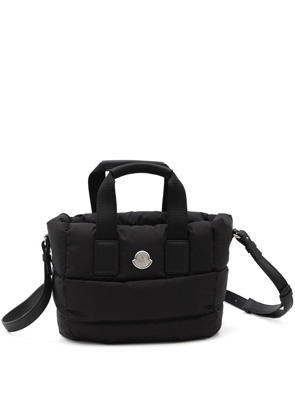 Moncler Black Nylon Shoulder Tote Bag