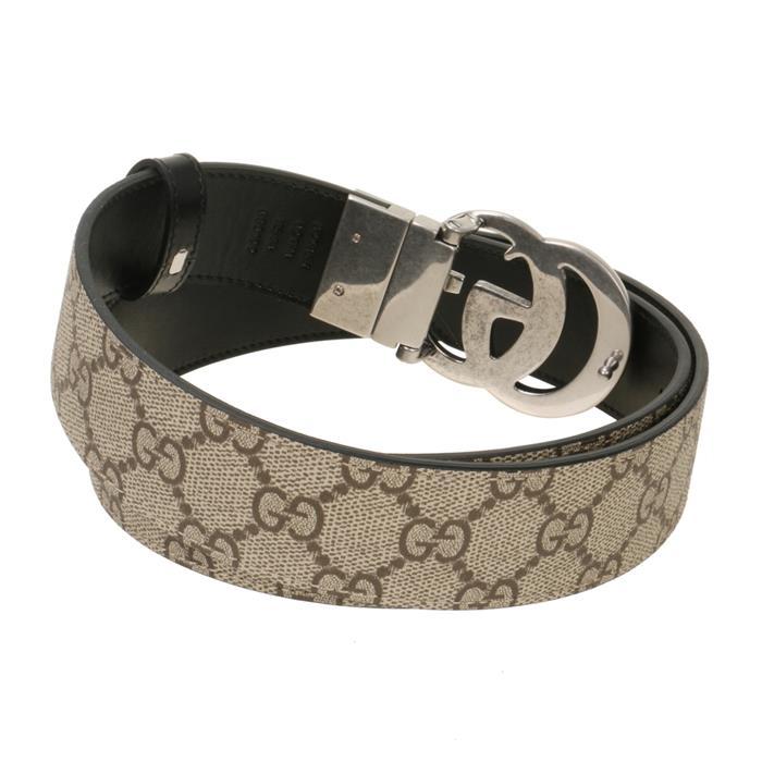 GUCCI GG Marmont Reversible Leather Belt Black/Brown Gold Buckle
