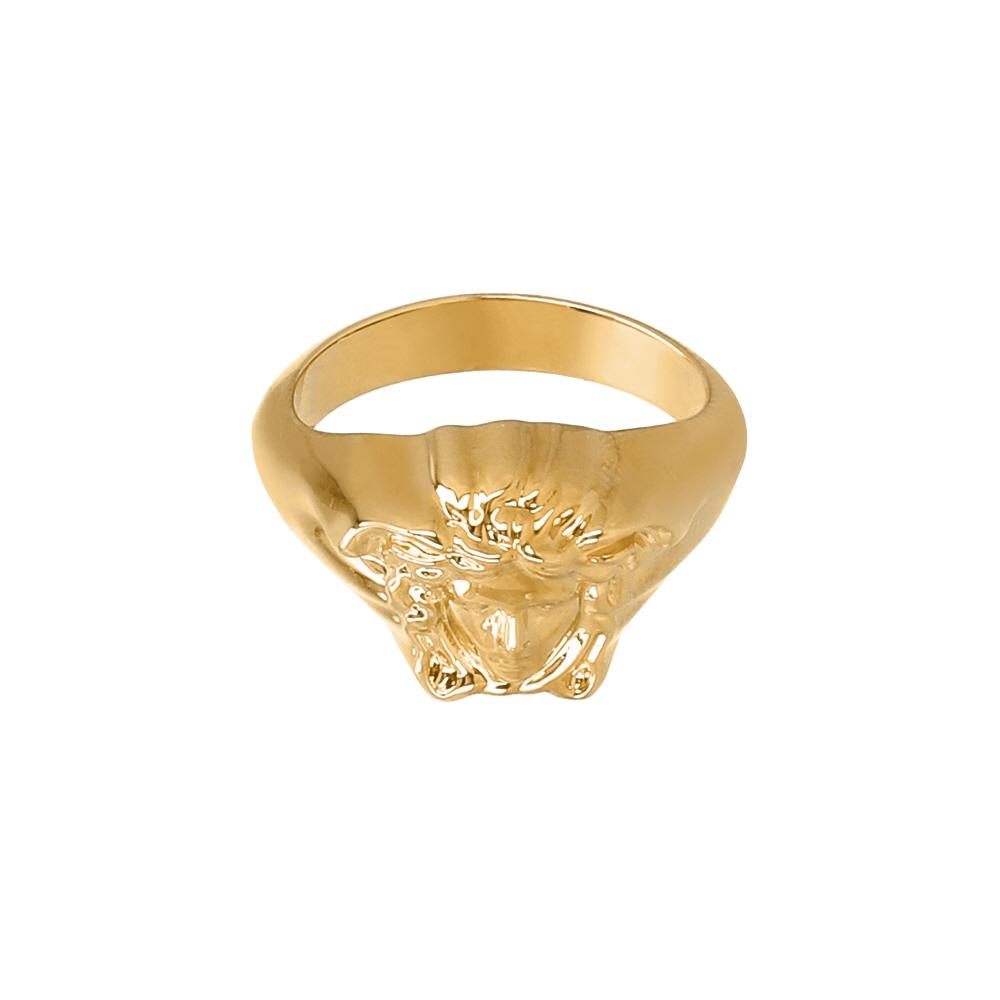 Versace Unisex Ring Fashion Jewelry Silver-Tone 1022770 1A00620 3J000