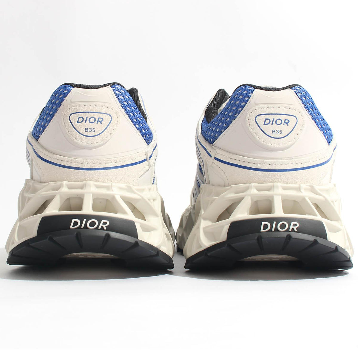 DIOR MEN White Blue B35 NXXT Low Top Sneakers