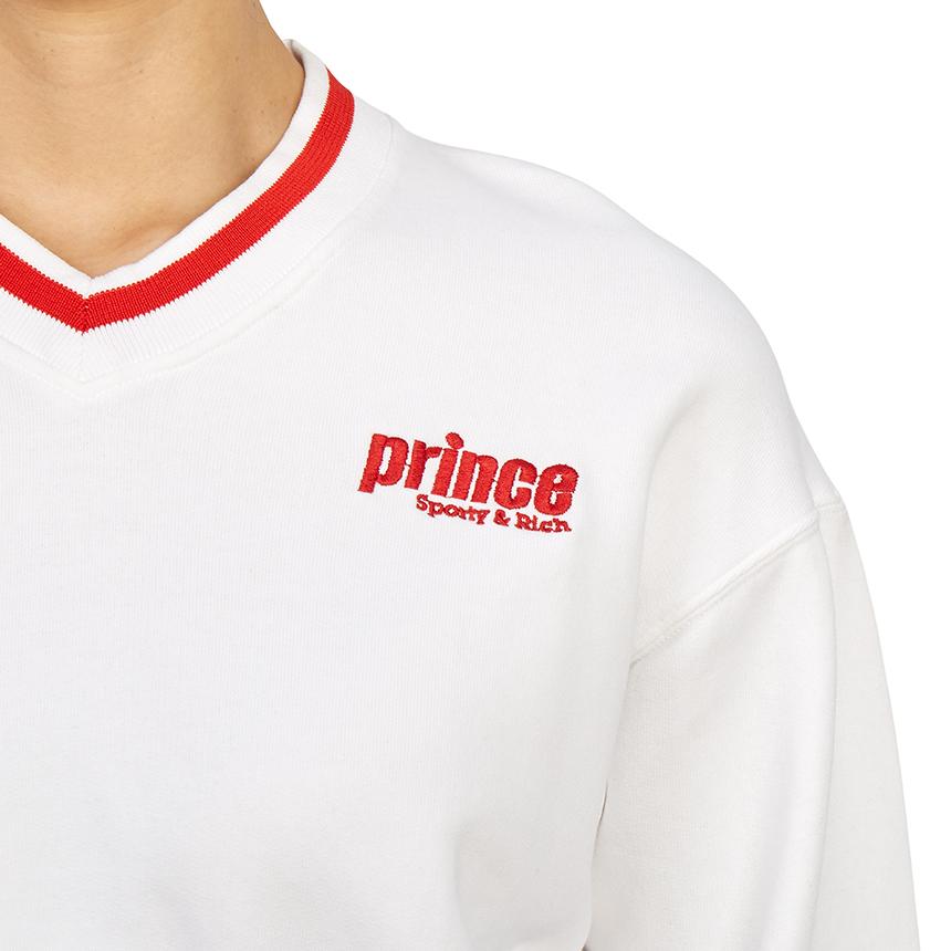 SPORTY&RICH Fleece-Lined Crewneck Sweatshirt White Unisex