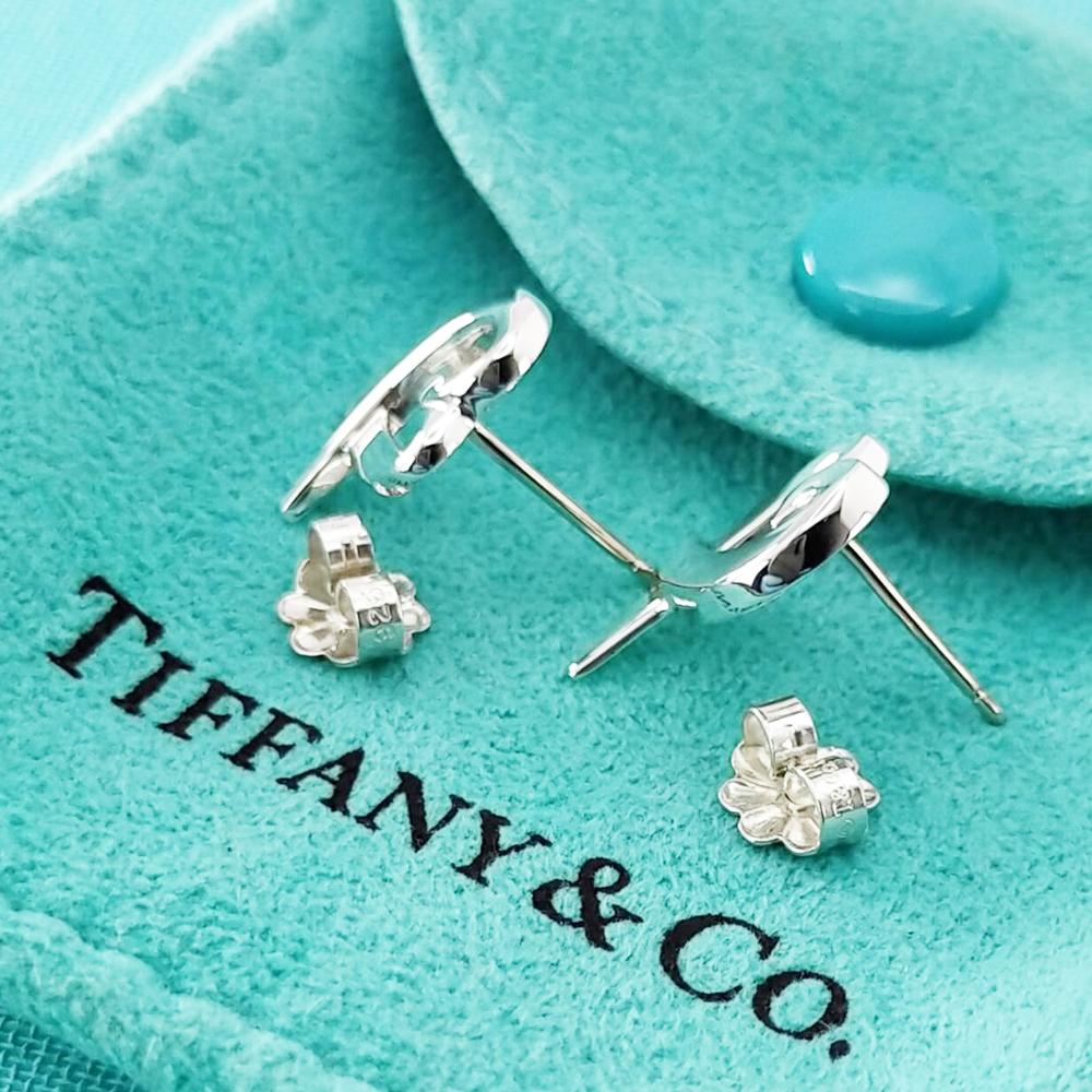 Tiffany & Co Sterling Silver Picasso Loving Heart Earrings 925