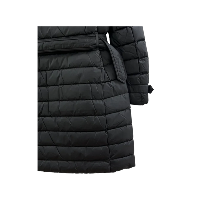 BURBERRY Witley Belted Long Down Puffer Coat Women Black 8105208