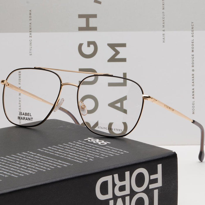 Isabel Marant Stainless Steel Double Bridge Eyeglass Frames Unisex IM0028 2M2