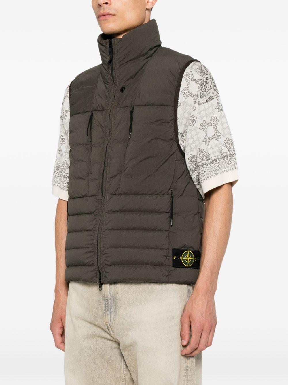 STONE ISLAND Down Vest Navy Quilted Men’s Sleeveless Jacket