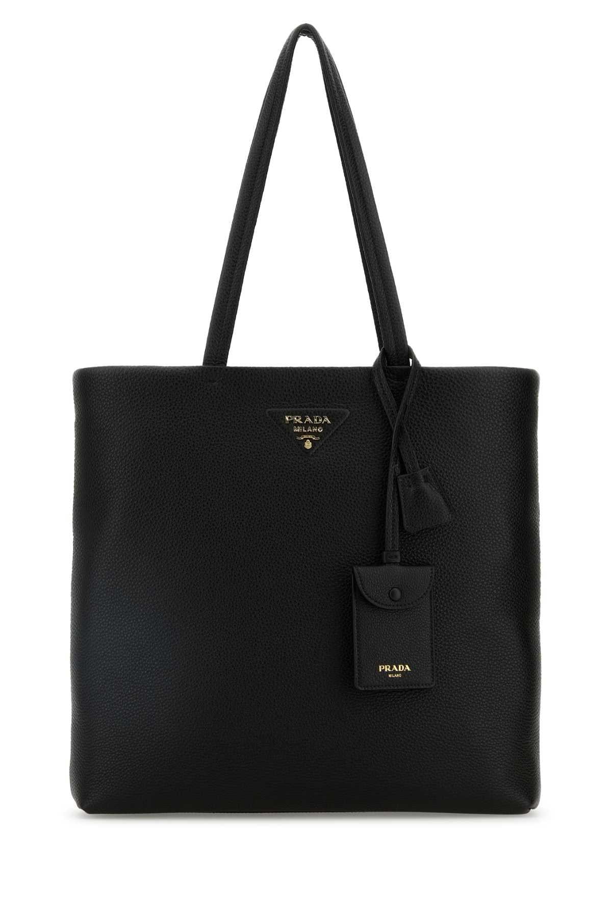 PRADA Black Vela Nylon Tote Bag