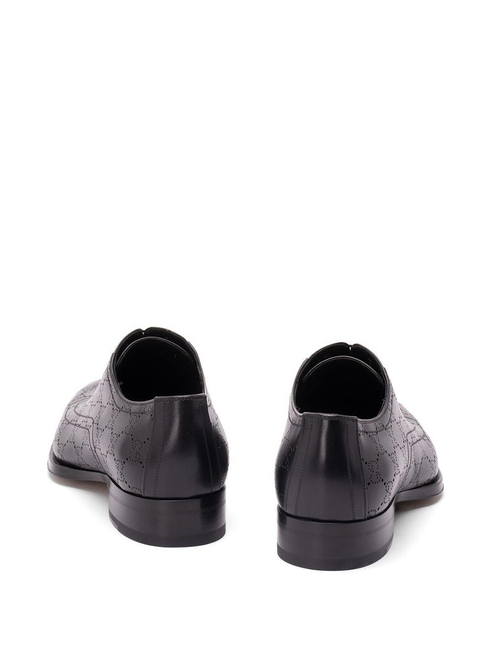 GUCCI Black Leather Oxford Dress Shoes