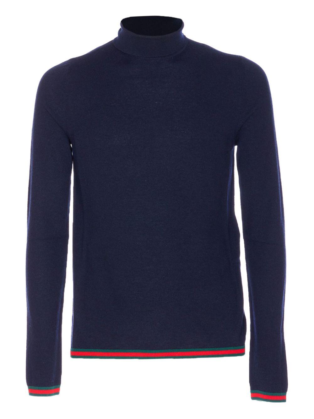 GUCCI Beige Wool Turtleneck Knit Sweater for Men