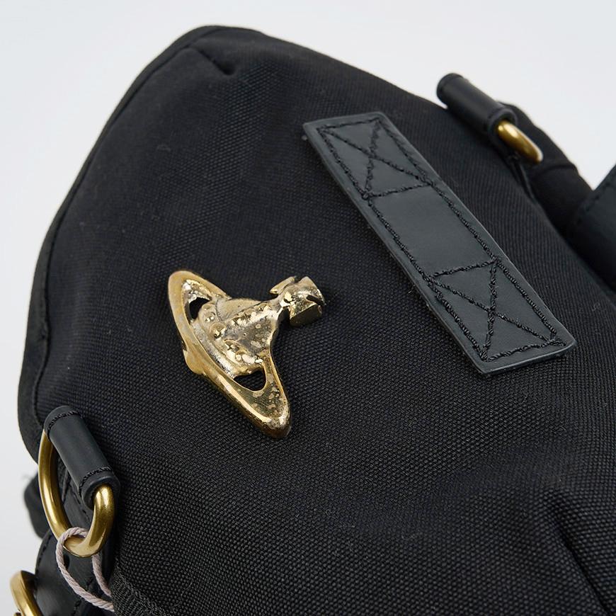 Vivienne Westwood Highland Small Backpack Black Leather Women
