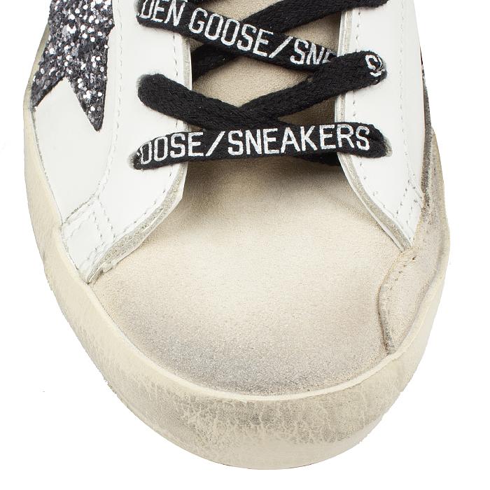 GOLDEN GOOSE Superstar Distressed Leather Low-Top Sneakers White