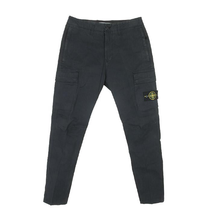 STONE ISLAND Black Tapered Cargo Pants Men’s Classic Pants
