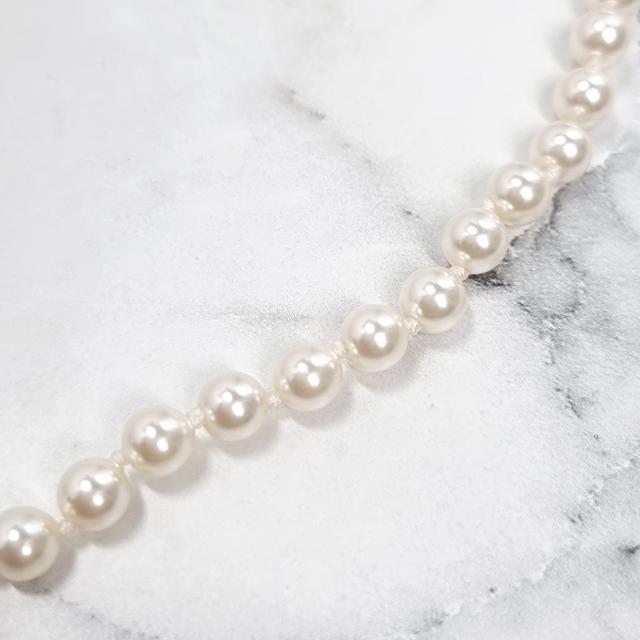 Vivienne Westwood Olympia Pearl Necklace Silver Tone