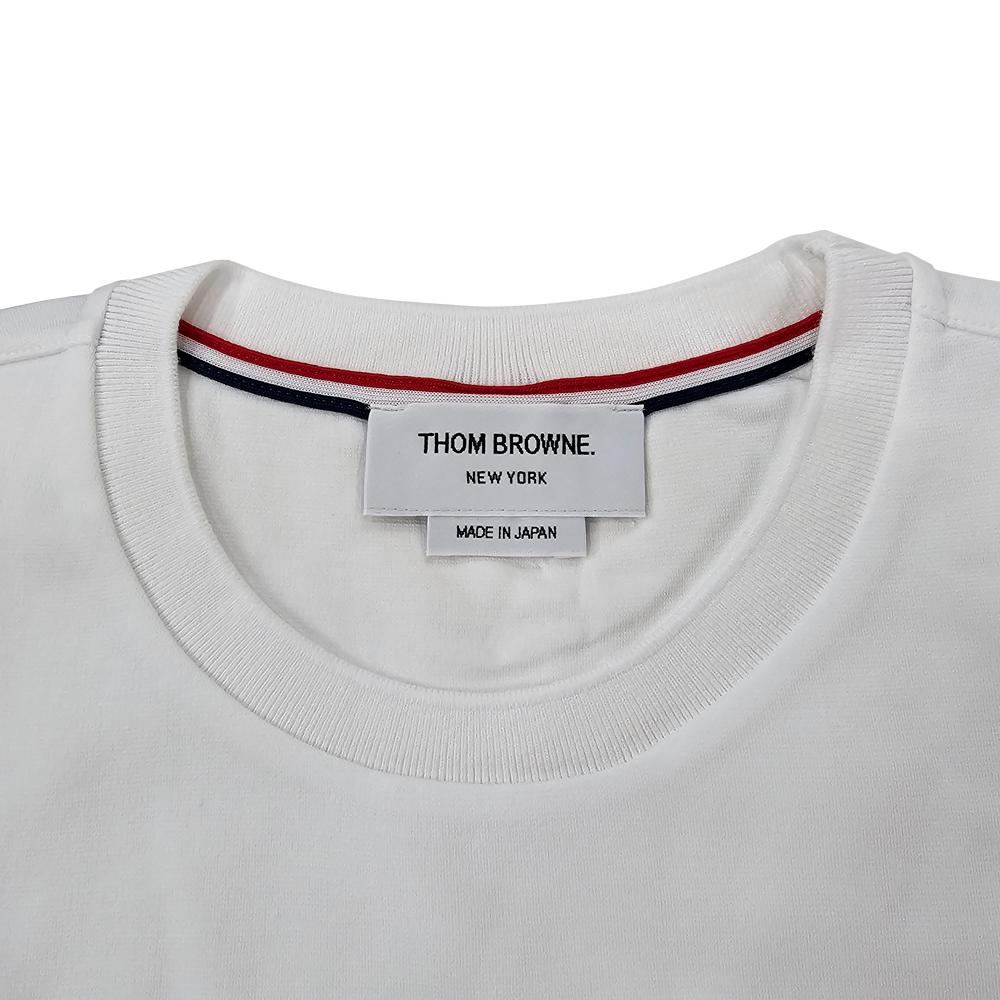 THOM BROWNE Oversized Milano Cotton Pocket T-Shirt White Men