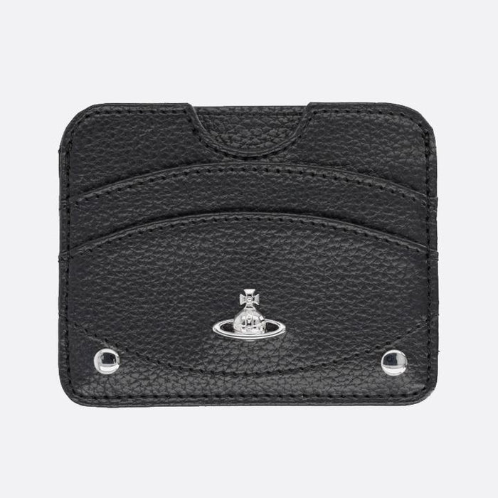 Vivienne Westwood Half Moon Leather Card Holder Black