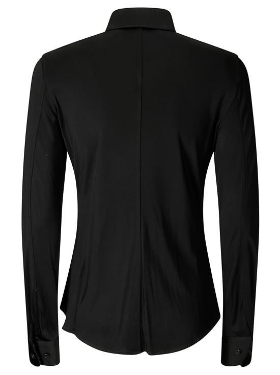 Helmut Lang Classic Button-Down Shirt for Women O02HW515001 BLACK DOM