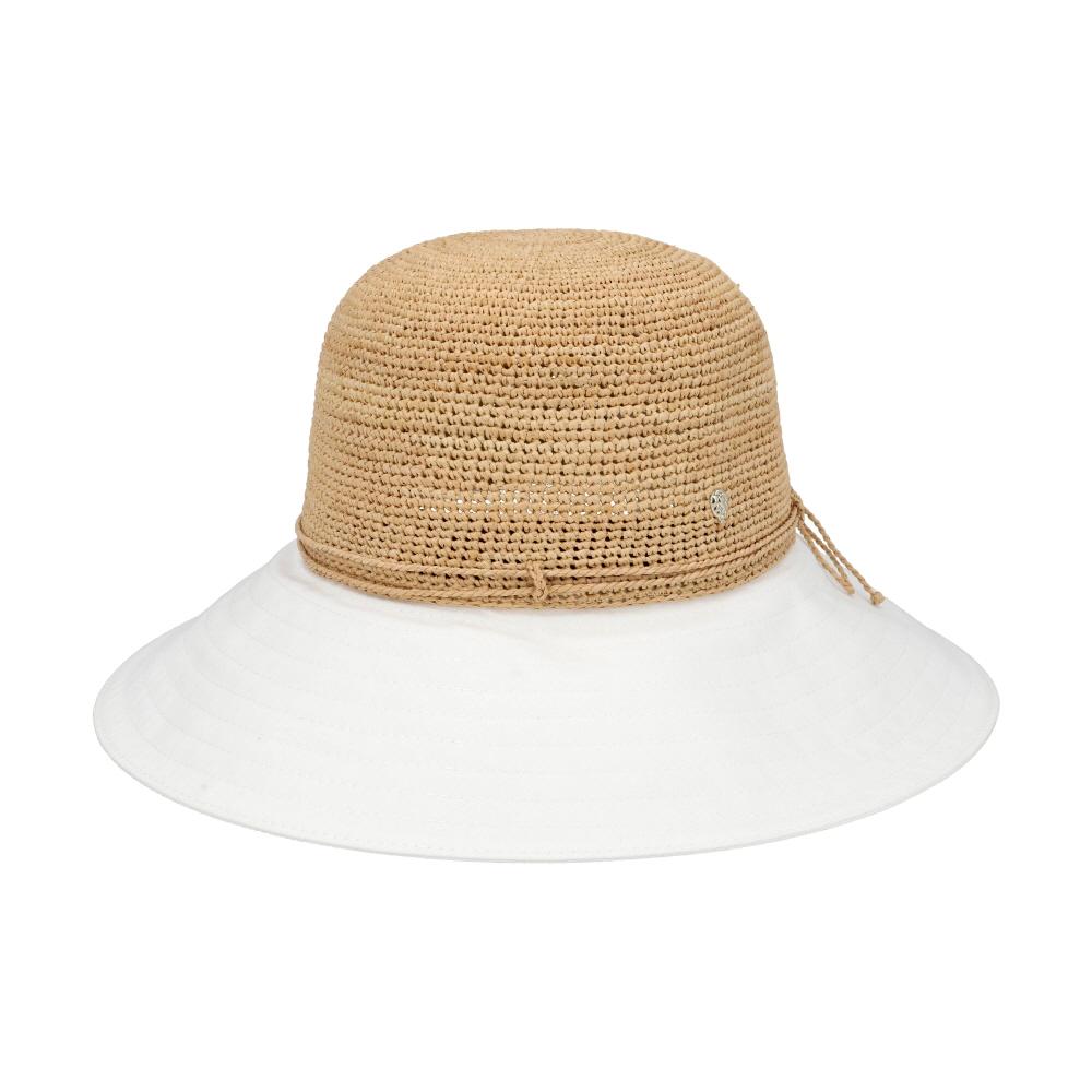 HELEN KAMINSKI Natural Off-White Raffia Visor Sun Cap for Women HAT50575 NTOW
