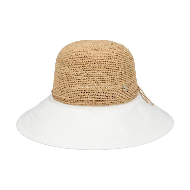 HELEN KAMINSKI Natural Off-White Raffia Visor Sun Cap for Women HAT50575 NTOW
