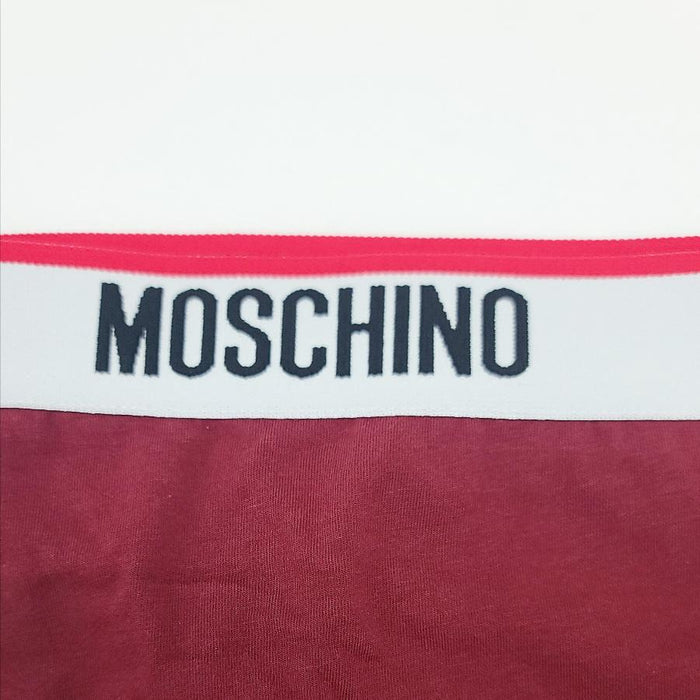 Moschino Burgundy Cotton Briefs 2-Pack Men’s Underwear
