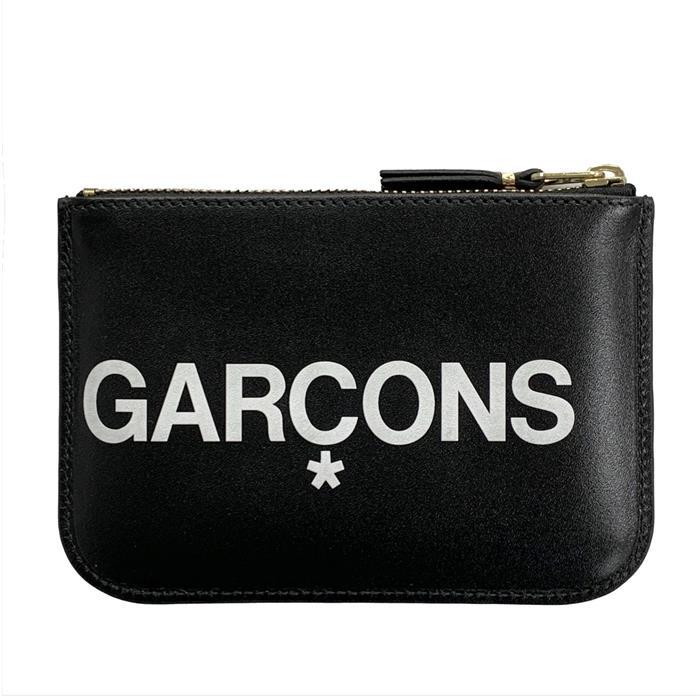 Comme des Garcons Classic Leather Zip Card Holder with Large Logo