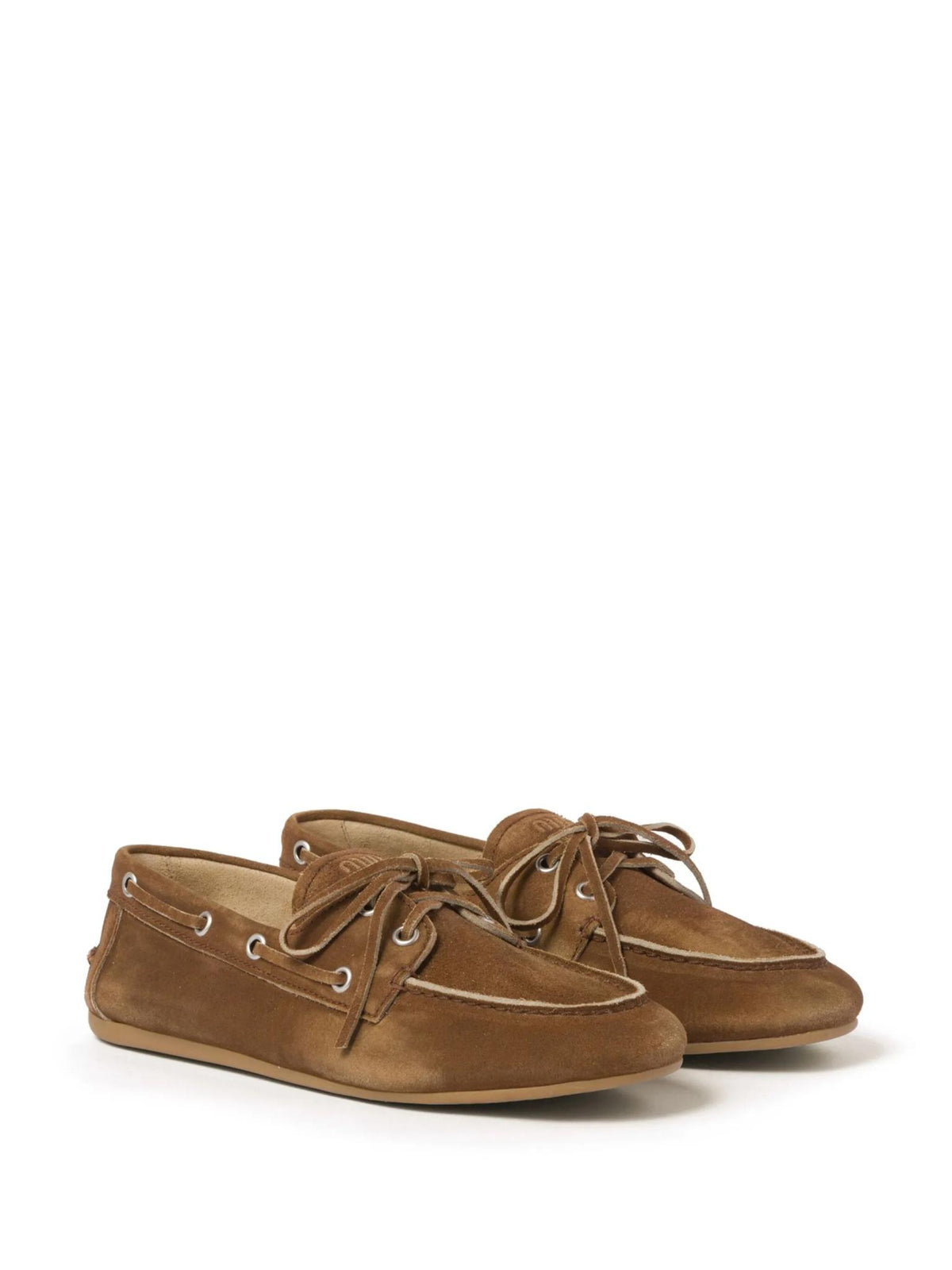 Miu Miu Leather Boat Loafers Women’s Shoes