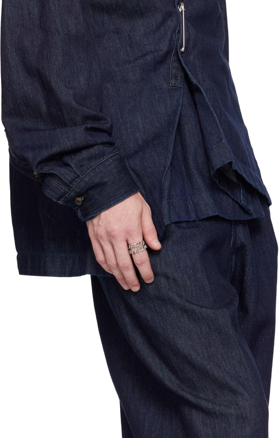 Dries Van Noten Silver Chain Ring Unisex 242018240061952