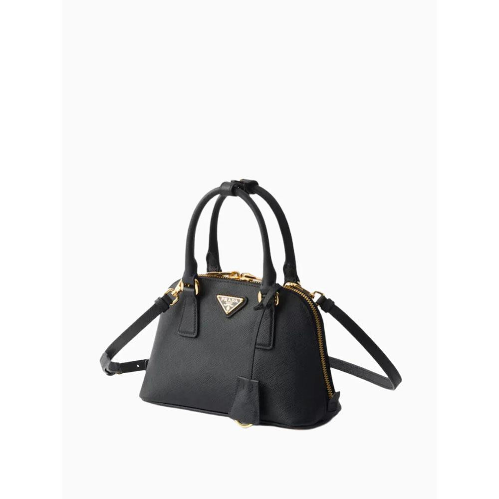 PRADA Promenade Mini Tote Bag Black Leather Women’s