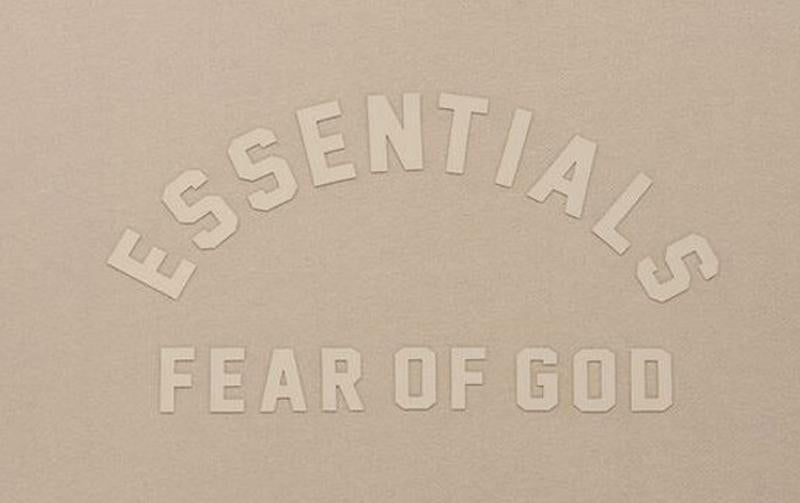 Fear of God Essentials Beige Black Crewneck Sweatshirt Unisex